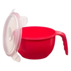 B&M Microwavable Food Bowl With Handle -Kitchen Shop 289950 Microwavable Food Bowl with Handle red 21