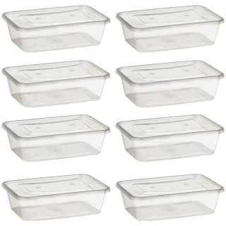 B&M Reusable Food Boxes With Lids 8pk 4 B&M Reusable Food Boxes With Lids 8pk - Image 2