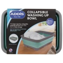 Addis Collapsible Washing Up Bowl - Aqua & Grey -Kitchen Shop 332198 addis collapsible washing up bowl grey and aqua