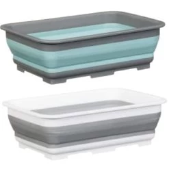 Addis Collapsible Washing Up Bowl - Aqua & Grey -Kitchen Shop 332198 addis collapsible washing up bowl grey and aqua 4