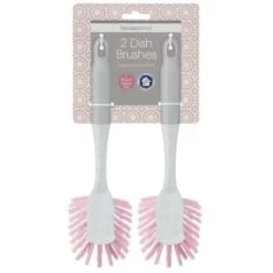B&M Dish Brushes 2pk - Blush 12 B&M Dish Brushes 2pk - Blush -Kitchen Shop 345628 2 printed dish brushes blush 3