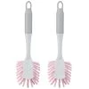 B&M Dish Brushes 2pk - Blush -Kitchen Shop 345628 2 printed dish brushes blush group
