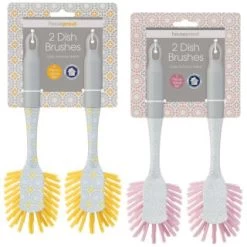 B&M Dish Brushes 2pk - Blush 13 B&M Dish Brushes 2pk - Blush -Kitchen Shop 345628 2 printed dish brushes group