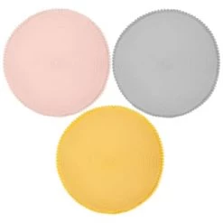 B&M Grey Round Pom Pom Placemats 4pk -Kitchen Shop 355688 355688 355689 pom pom placemats main
