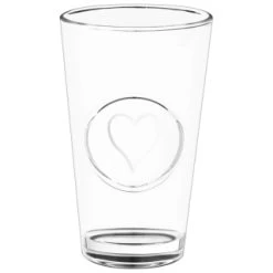 B&M Heart Glasses 4pk -Kitchen Shop 356238 set of 4 hert embossed glasses 2