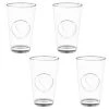 B&M Heart Glasses 4pk -Kitchen Shop 356238 set of 4 hert embossed glasses group