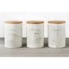 B&M Marble Effect Kitchen Canisters 3pc -Kitchen Shop 356820 storage canisters marble effect tea coffee sugar main