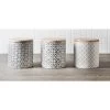 B&M Embossed Geometric Storage Canisters 3pc -Kitchen Shop 356821 grey geo canisters