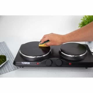 Tower Stainless Steel Double Hot Plate 6 Tower Stainless Steel Double Hot Plate - Image 4