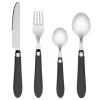 B&M Soft Touch Cutlery Set 16pc - Grey -Kitchen Shop 357349 16pc soft touch cutlery set grey 2