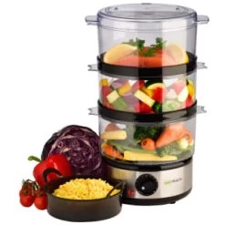 Mo Health 3 Tier Steamer -Kitchen Shop 358352 mo farah 3 tier steamer 3