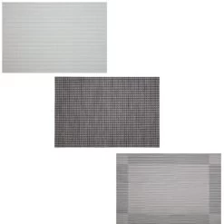 B&M Metallic Woven Placemats - Silver 4pk -Kitchen Shop 363876 363869 380285 4pk silver metallic woven main 1