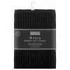 B&M Ribbed Tea Towels 4pk - Black -Kitchen Shop 364862 4pk ribbed tea towels black