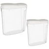 B&M Cereal Storage Container Set 2pk - White 1 B&M Cereal Storage Container Set 2pk - White -Kitchen Shop 368613 cereal storage set 2 pk white