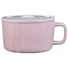 B&M Herringbone Embossed Soup Mug - Blush -Kitchen Shop 369068 herringbone emboss soup mug blush