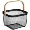 B&M Mesh Storage Basket With Bamboo Handle -Kitchen Shop 369475 mesh storage basket with bamboo handle
