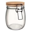 B&M Medium Bamboo Clip Lock Glass Jar -Kitchen Shop 369503 medium glass clip lock jar with bamboo lid