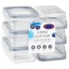 B&M Clip Top Mini Food Containers 6pk - Grey -Kitchen Shop 369680 6pk mini clip top containers grey
