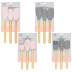 B&M Betty Winters Silicone Utensils 3pk - Grey -Kitchen Shop 369971 369972 3pk betty winters silicone utensils main