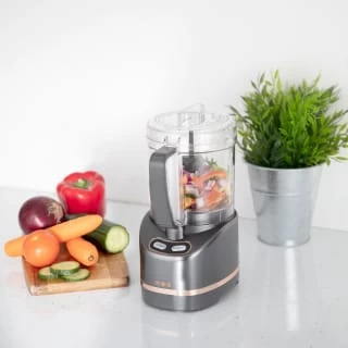 Tower Compact Food Processor 400ml - Grey & Rose Gold 4 Tower Compact Food Processor 400ml - Grey & Rose Gold - Image 2