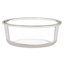B&M Round Glass Food Container With Bamboo Lid -Kitchen Shop 376821 round glass food container 3
