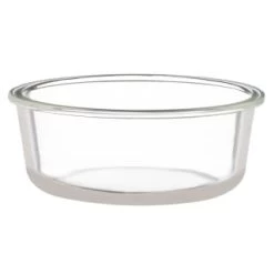 B&M Round Glass Food Containers With Bamboo Lid 2pk -Kitchen Shop 376822 2 round glass food containers 3