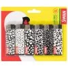 Swan Lighter 6pk - Black And White Print -Kitchen Shop 379098 6pk swan electric lighters