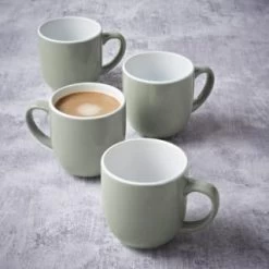 Simply Everyday Gloss Mugs 4pk - Sage 9 Simply Everyday Gloss Mugs 4pk - Sage -Kitchen Shop 380123 4pk simply everyday mugs sage