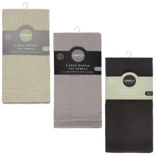 Simply Everyday Waffle Tea Towels 3pk - Grey 6 Simply Everyday Waffle Tea Towels 3pk - Grey - Image 4