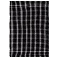 B&M Check Tea Towels - Black 3pk -Kitchen Shop 380307 3pk check tea towels black 4