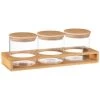 B&M Natural Home Glass Jars In Bamboo Stand 3pk -Kitchen Shop 380530 3pk natural home glass jars in bamboo stand 6