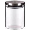 B&M Small Glass Cannister With Stainless Steel Lid -Kitchen Shop 380546 glass cannister small