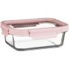 B&M Pink Glass Food Container - Large -Kitchen Shop 380659 glass food container pink large 2