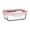 B&M Pink Glass Food Container - Medium -Kitchen Shop 380660 glass food container pink medium 2