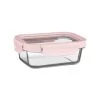 B&M Pink Glass Food Container - Small -Kitchen Shop 380661 glass food container pink small 2