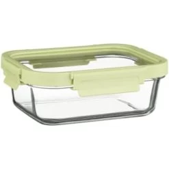 B&M Green Glass Food Container - Large