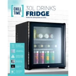 B&M Chill Time Mini Bar Fridge 30L -Kitchen Shop 381810 chill time 30l drinks fridge 4