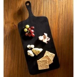 B&M Urban Paradise Black Pine Wood Serve Board -Kitchen Shop 390146 black pine wood serve board with serving handle 5
