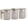 Simply Everyday Set Of Storage Jars 3pk 1 Simply Everyday Set Of Storage Jars 3pk -Kitchen Shop 390364 3pk round storage jars tea coffee sugar 5