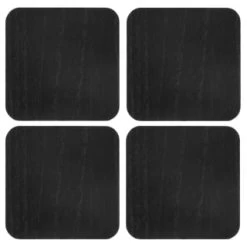 B&M Black Wooden Coasters 4pk -Kitchen Shop 390404 4pk wooden coasters solid wood black 2