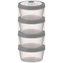 Simply Everyday Stackable Storage Pots 4pk - Grey
