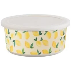 B&M Round Tubs 2pk - Lemons -Kitchen Shop 392928 2pk reuse and repurpose round tubs lemon 4