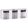 Set Of 3 Jars With Black Lids -Kitchen Shop 394387 set 3 jars with black lids
