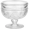 B&M Embossed Glass Dessert Bowl -Kitchen Shop 394424 glass embossed dessert bowl clear