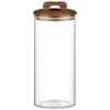 B&M Large Glass Jar With Acacia Wood Lid -Kitchen Shop 394438 large glass canister with acacia wood 2