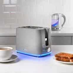 Blaupunkt 2 Slice Illuminating Toaster - Grey -Kitchen Shop 395756 blaupunkt 2 slice illuminating toaster grey 3