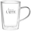 B&M Printed Double Wall Glass Latte Mug -Kitchen Shop 396480 printed double wall glass latte mug love a latte