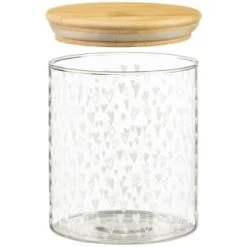 B&M Printed Glass Bamboo Storage Jars 3pc -Kitchen Shop 396485 3pk printed glass bamboo storage jars 4