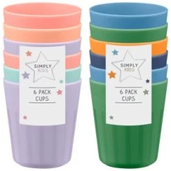 Simply Kids Colour Cups 6pk - Pastel -Kitchen Shop 398567 398570 6pk simply kids colour cups group 1